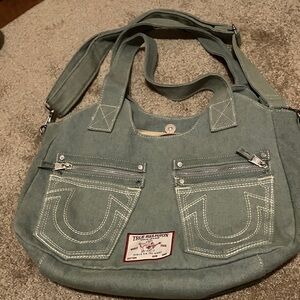 True Religion Sage Green Shoulder Bag
